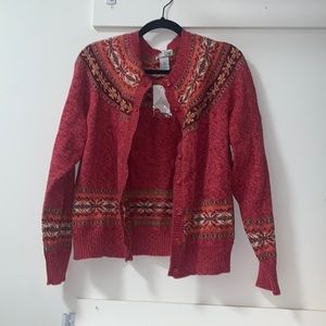 Vintage Y2K heirloom collectibles button up cardigan